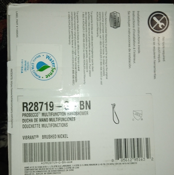 Kholer Prosecco Multifunction Handheld Shower (3) - Picture 3 of 3